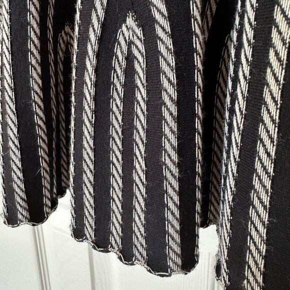 Eliza J Black Knit Bodycon Midi Dress | Ruffle bottom | Size Small | Party LBD - Picture 7 of 8